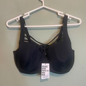NWT Marlies Dekkers Womens Paddded Push Up Plunge Balcony Bra Black Size 38f